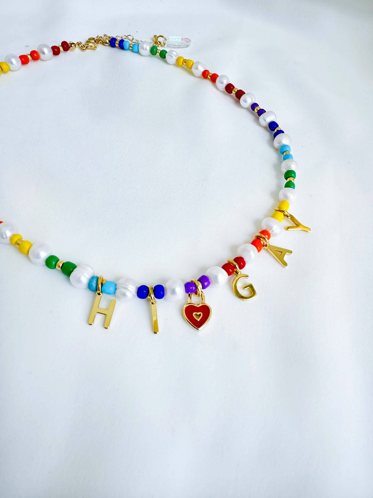Hi Gay Necklace - Rainbow Necklaces ISLYNYC 