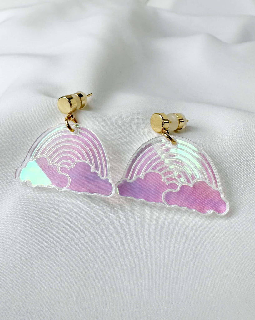 Iridescent Rainbow Charm Earrings Earrings ISLYNYC 