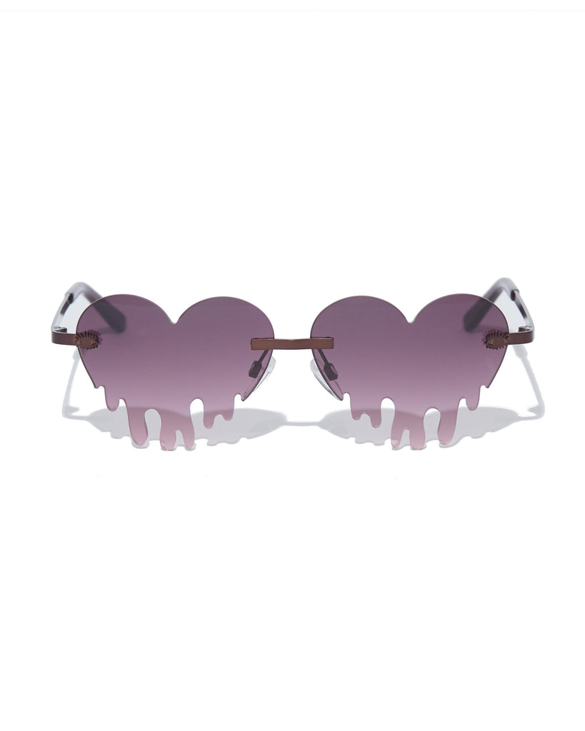Petite UV 400 Dripping Heart Sunglasses - Wine Time Glasses ISLYNYC