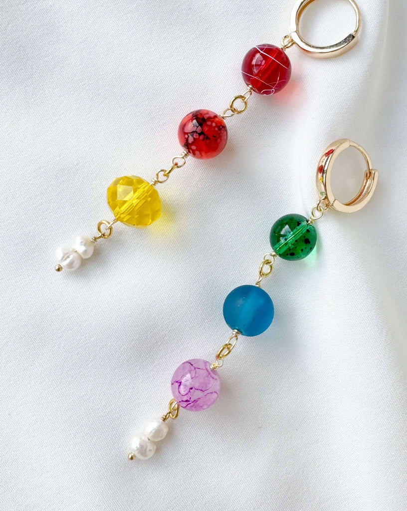Rainbow Bead Earrings Earrings ISLYNYC 