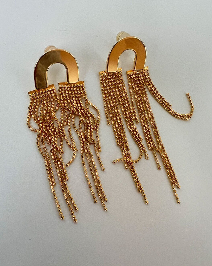 Arc Tassel Earrings Earrings ISLYNYC