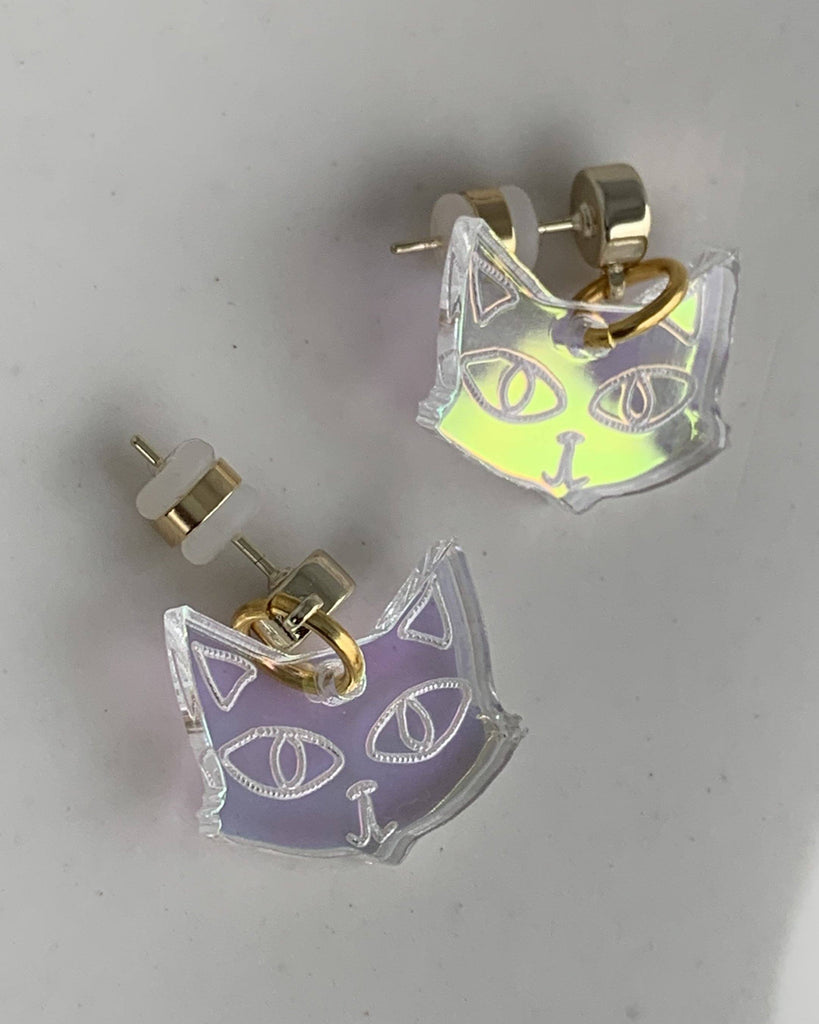Cat Charm Earrings Earrings ISLYNYC