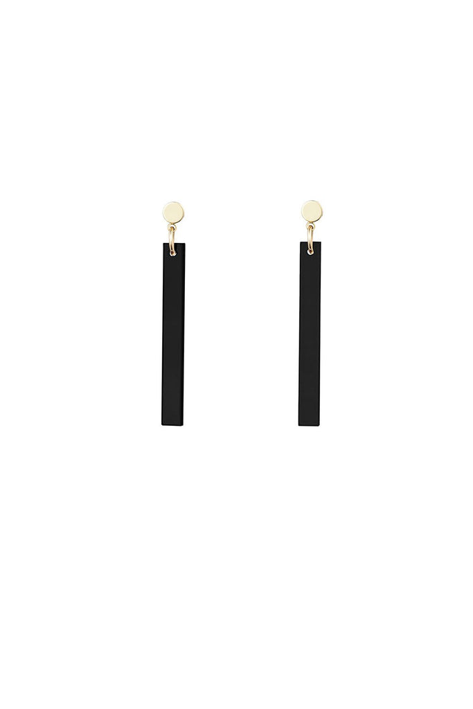 LONG STICK - BLACK Earrings ISLYNYC