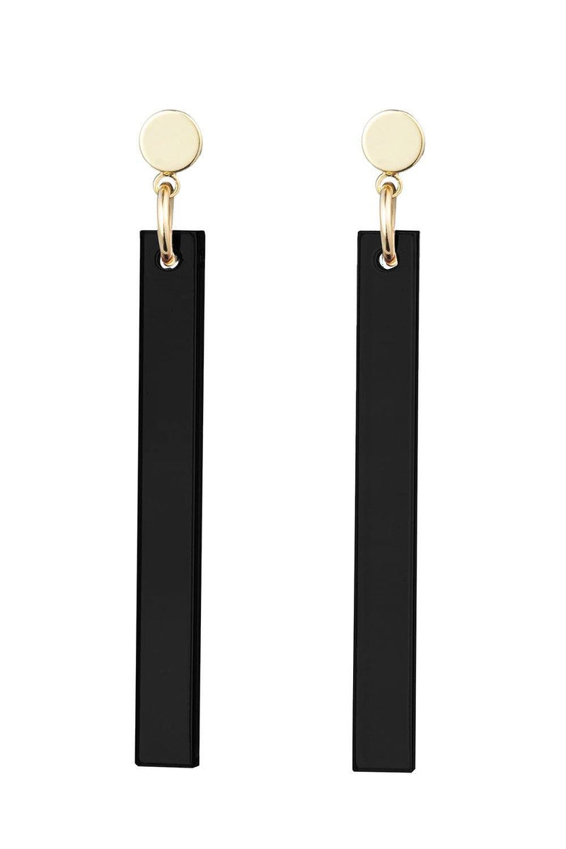 Upside Down Cross Charm Earrings - Opaque Black – ISLY NYC
