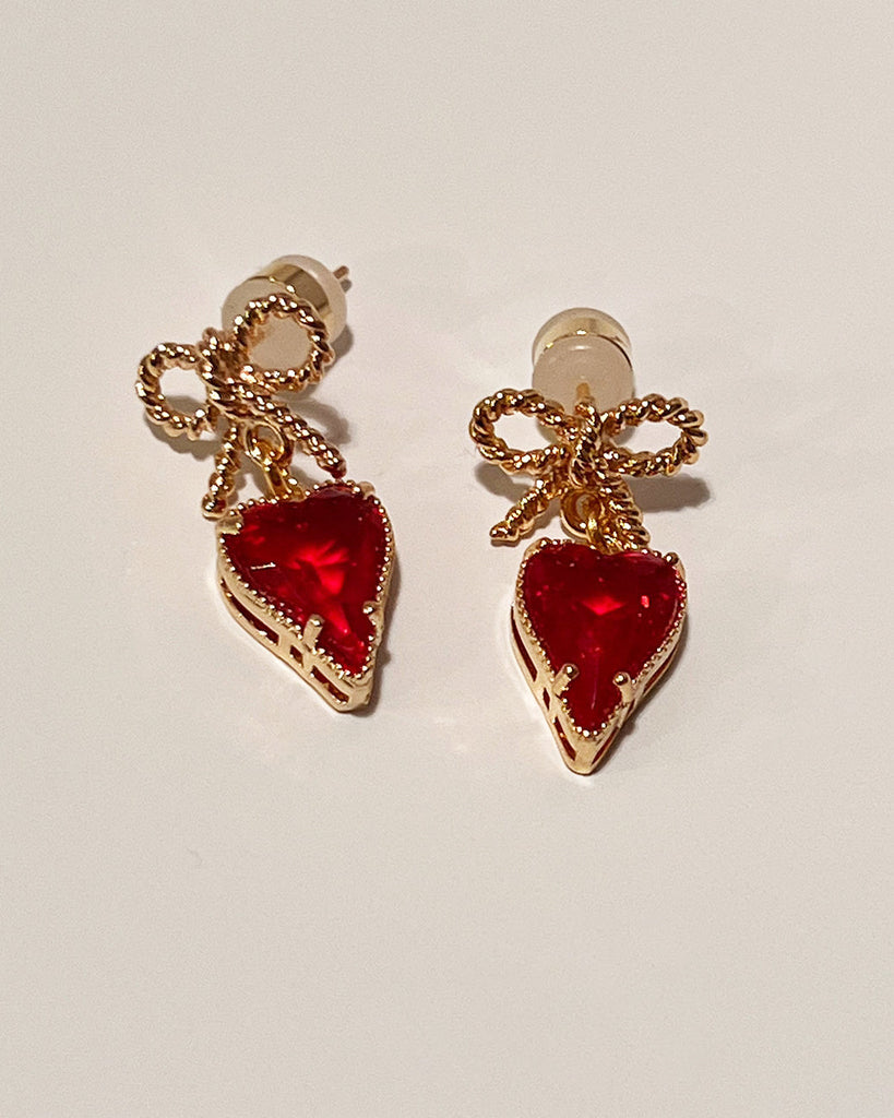Lover's Gift Charm Earrings - Blood Red EARRINGS ISLYNYC