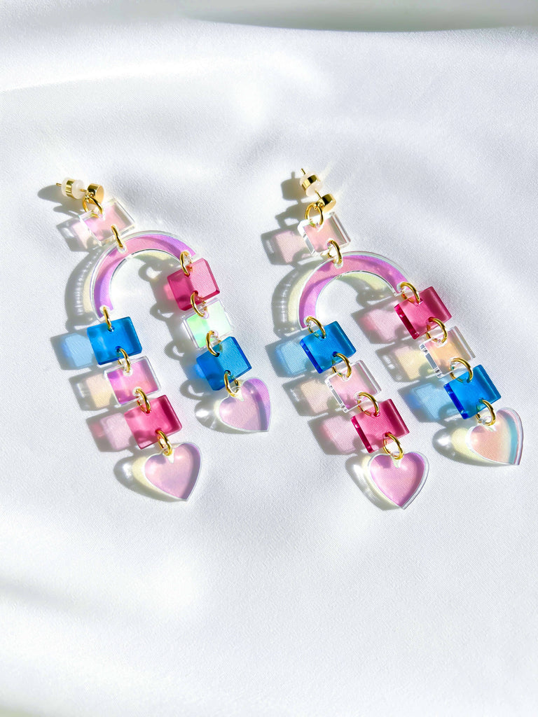 Arc Earrings - Trans Pride Earrings ISLYNYC 