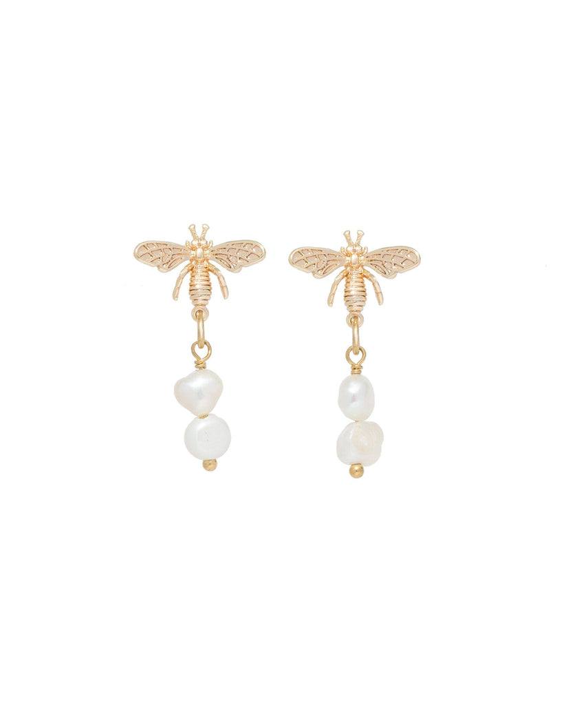 "Bee" A Pearl Earring Earrings ISLYNYC 