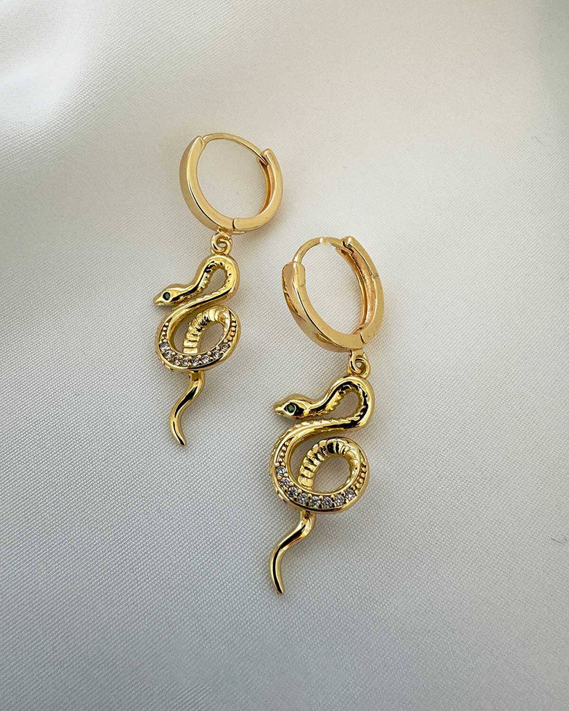 Coiled Snake Hoops Earrings ISLYNYC