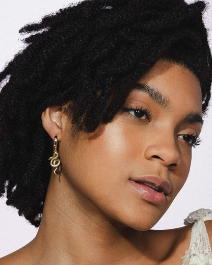 Coiled Snake Hoops Earrings ISLYNYC