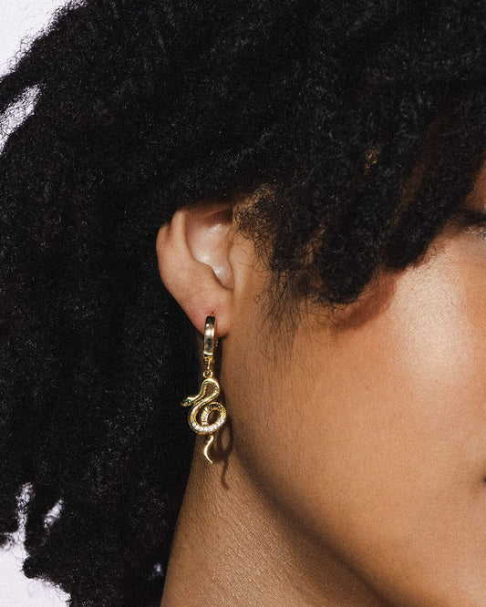 Coiled Snake Hoops Earrings ISLYNYC