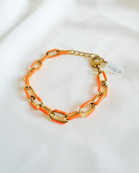 Enamel Bracelet - Orange Bracelets ISLY NYC - SIFS - D1 