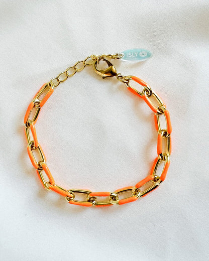 Enamel Bracelet - Orange Bracelets ISLY NYC - SIFS - D1 