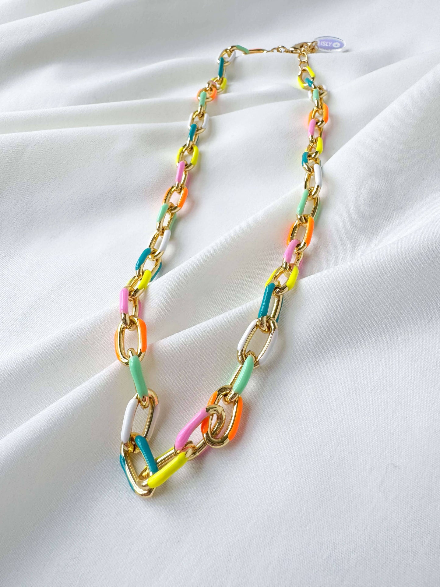 Enamel Necklace - Rainbow Necklaces ISLYNYC 