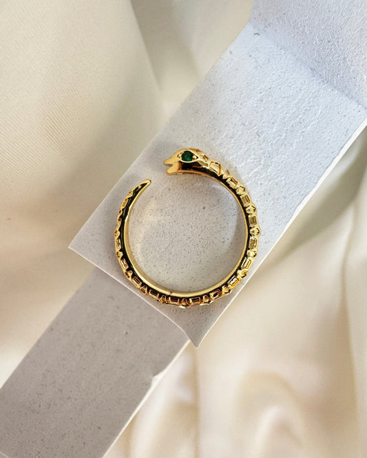 Green Eyed Snake Ring Rings ISLYcurated