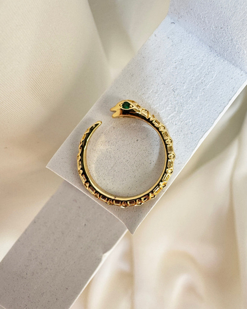 Green Eyed Snake Ring Rings ISLYcurated 
