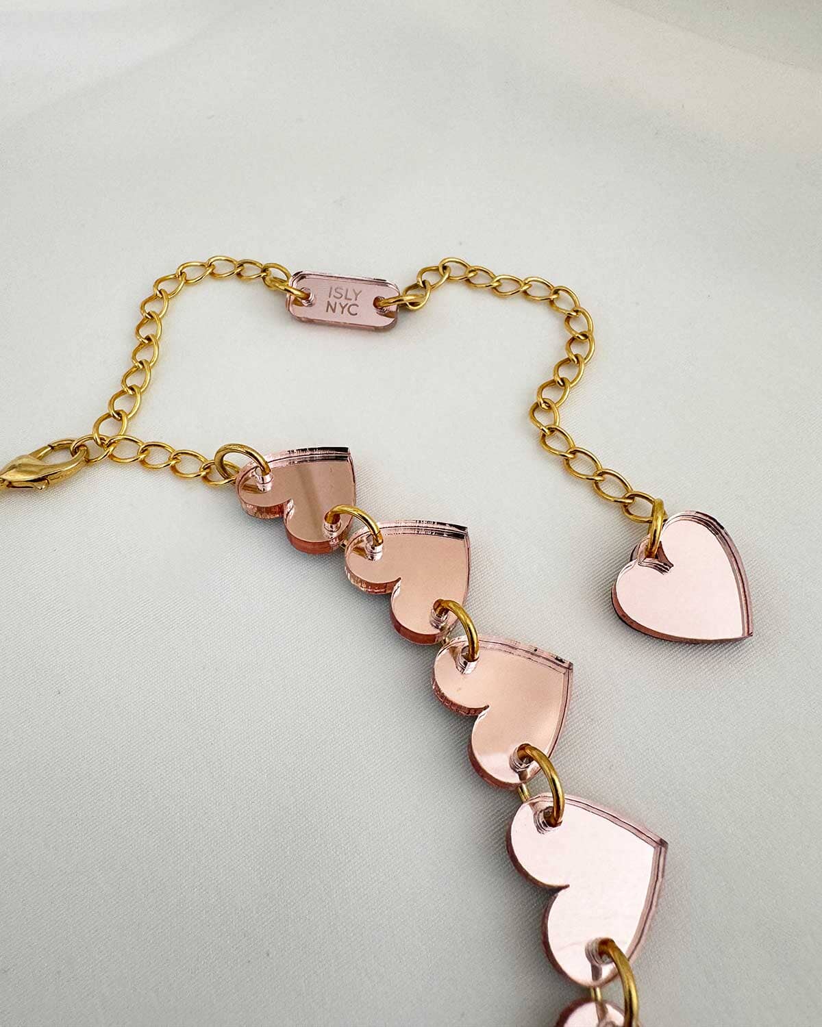 Heart Charm Choker - Rose Gold Necklaces ISLYNYC