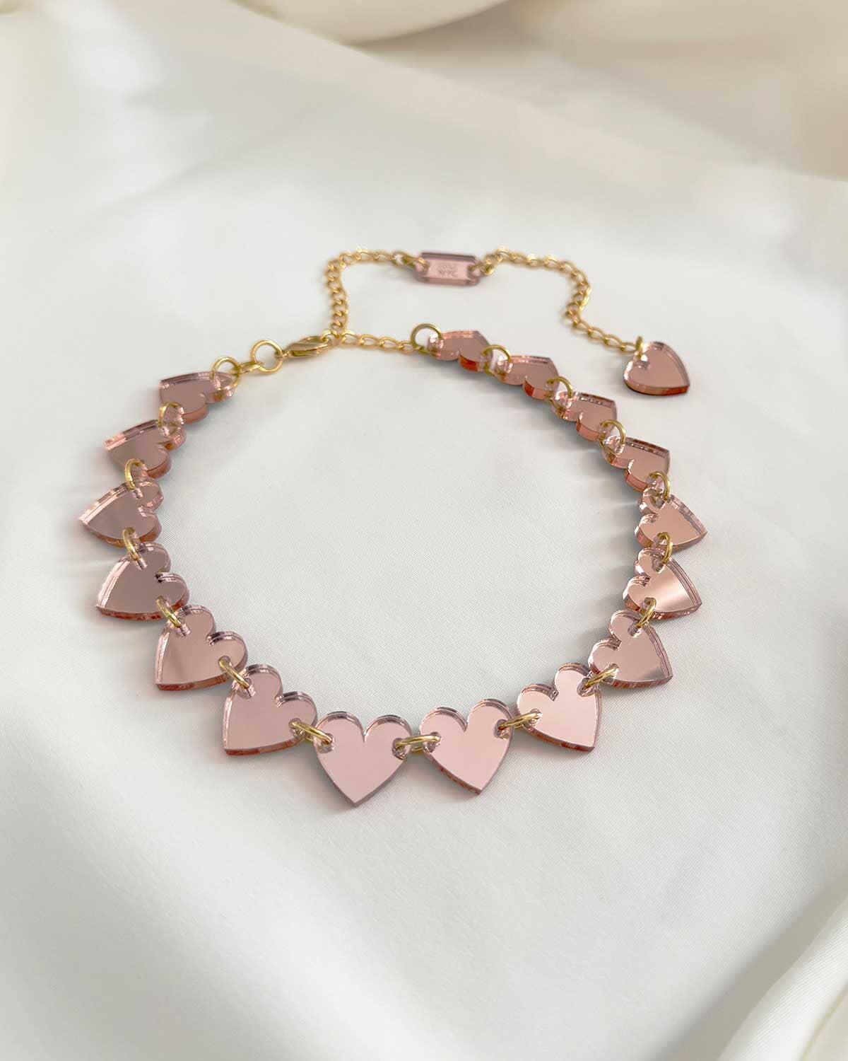 Heart Charm Choker - Rose Gold Necklaces ISLYNYC