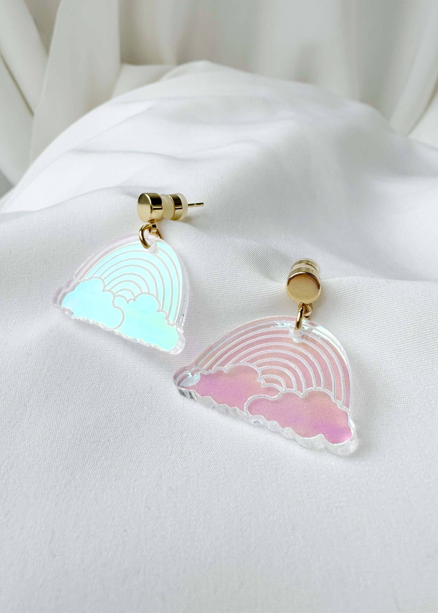 Iridescent Rainbow Charm Earrings Earrings ISLYNYC 