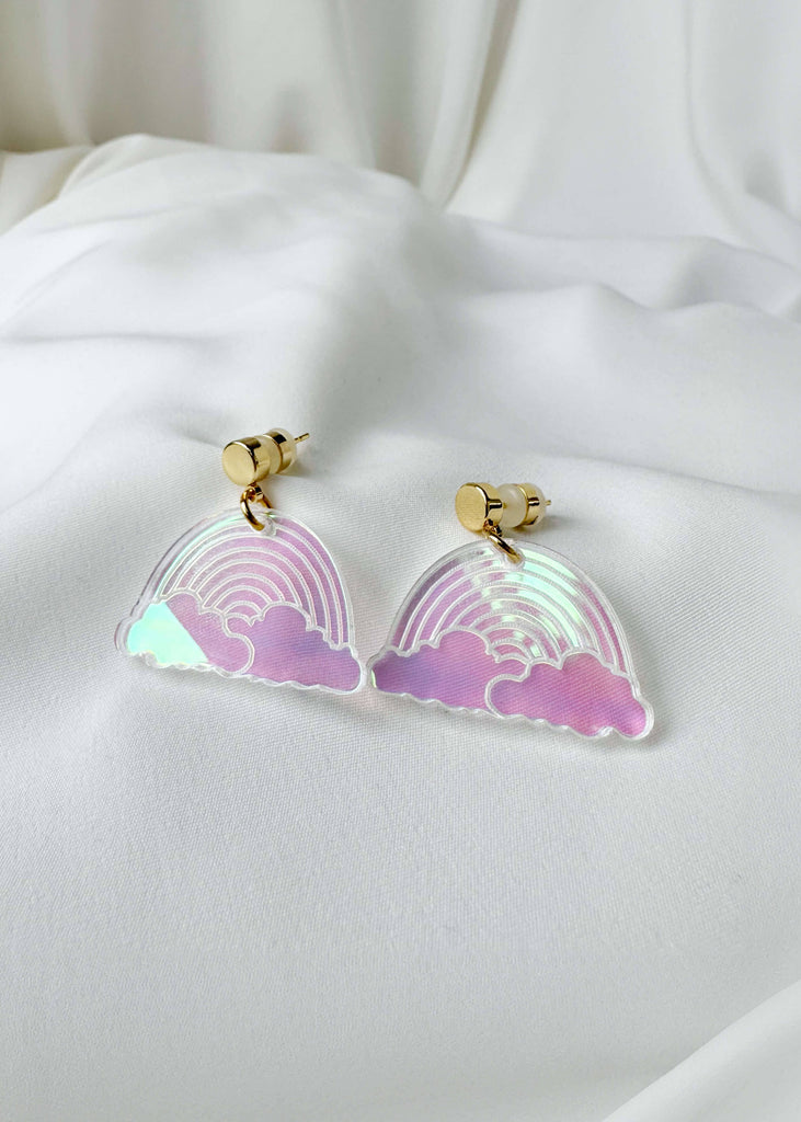 Iridescent Rainbow Charm Earrings Earrings ISLYNYC 
