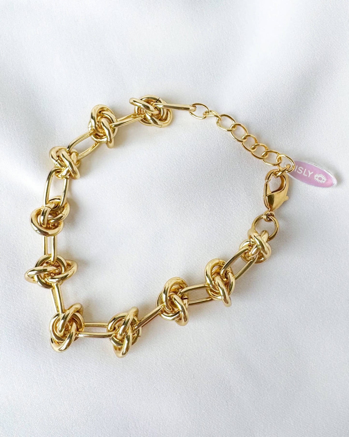 Knot Chain Bracelet - Gold Bracelets ISLY NYC - FOCUS 