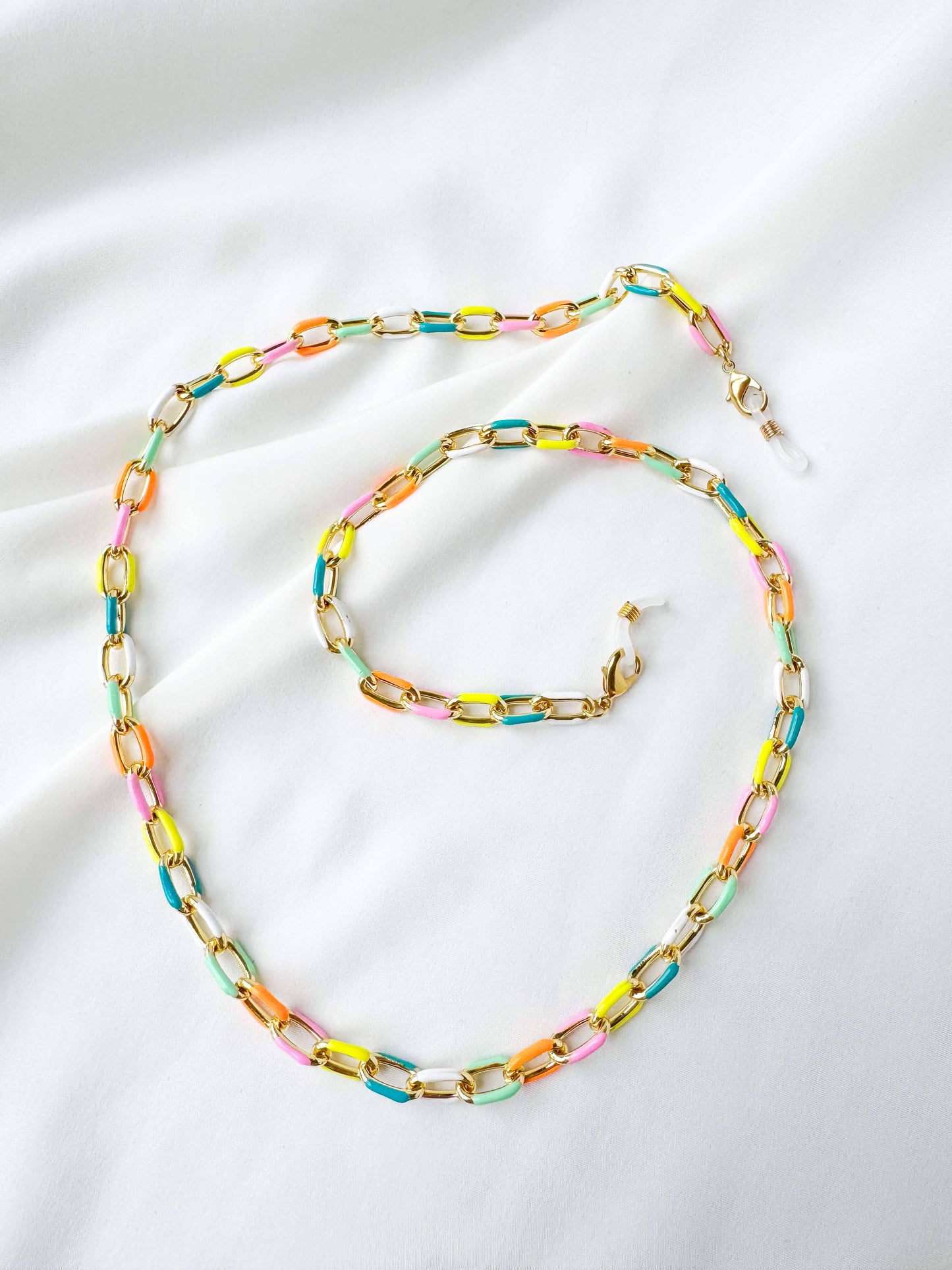 Long Enamel Necklace (and Lanyard) - Rainbow Necklaces ISLYNYC 