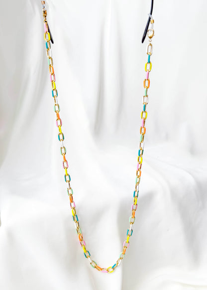 Long Enamel Necklace (and Lanyard) - Rainbow Necklaces ISLYNYC 