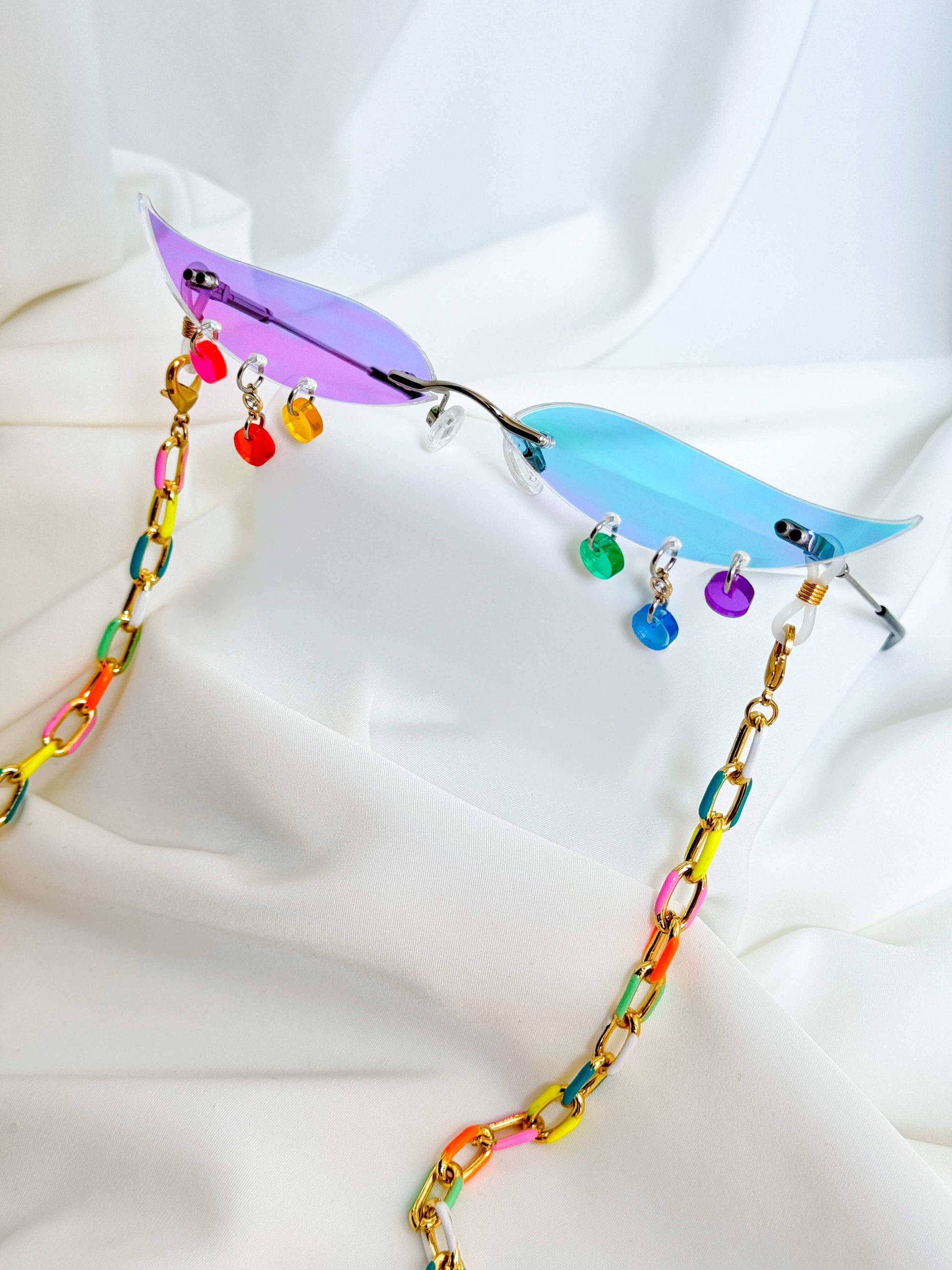 Long Enamel Necklace (and Lanyard) - Rainbow Necklaces ISLYNYC 