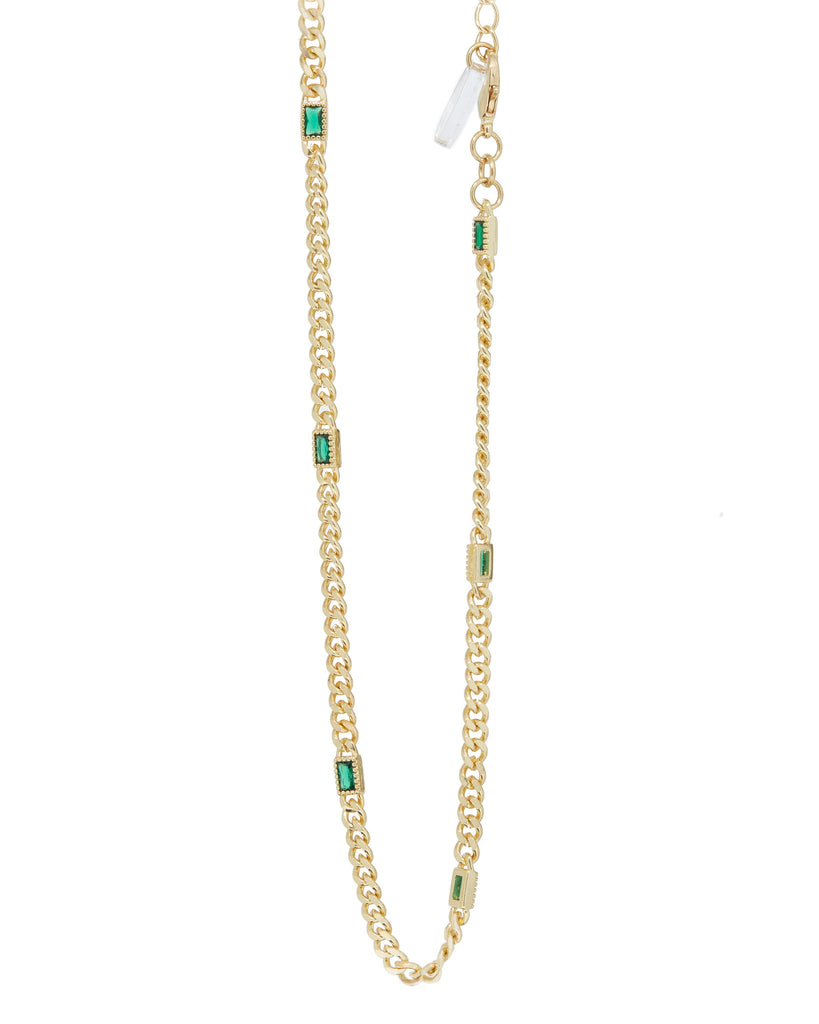 Long Renee Necklace - Green Necklaces ISLYNYC