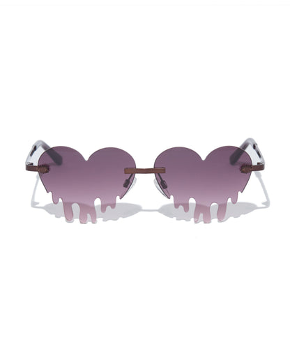 Petite UV 400 Dripping Heart Sunglasses - Wine Time Glasses ISLYNYC