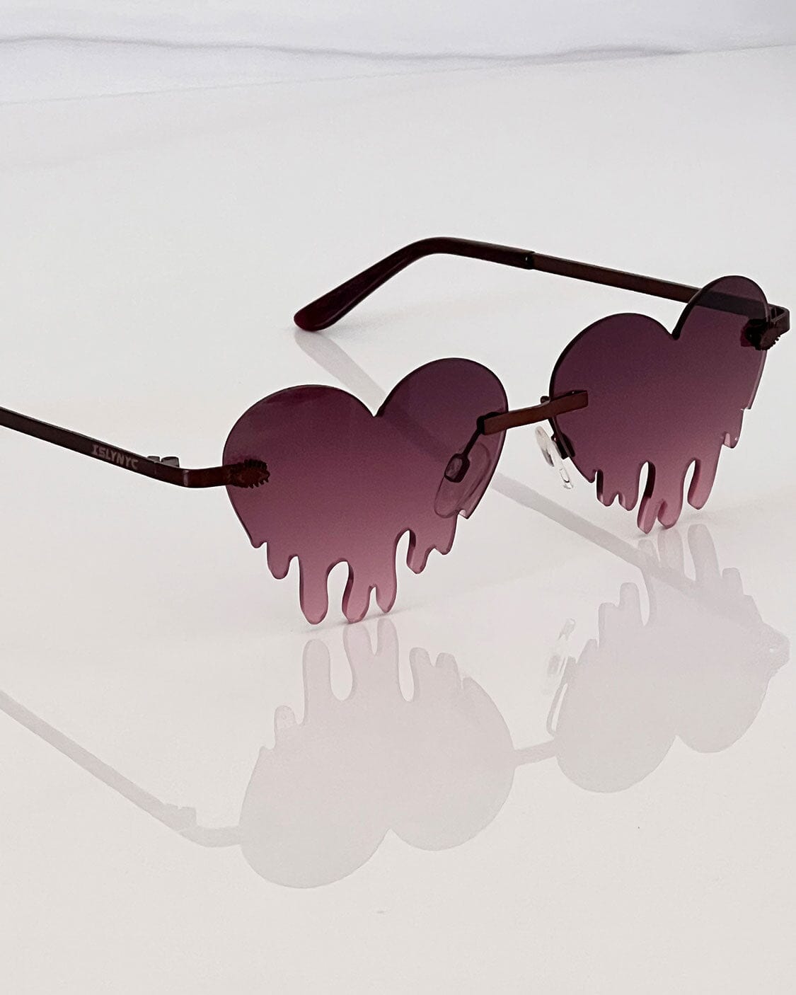 Petite UV 400 Dripping Heart Sunglasses - Wine Time GLASSES ISLYNYC