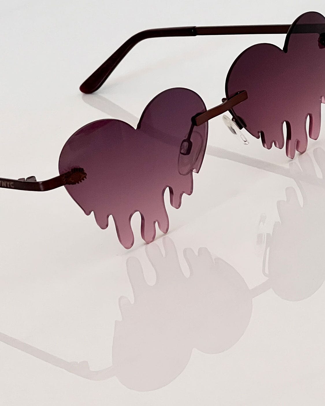 Petite UV 400 Dripping Heart Sunglasses - Wine Time GLASSES ISLYNYC