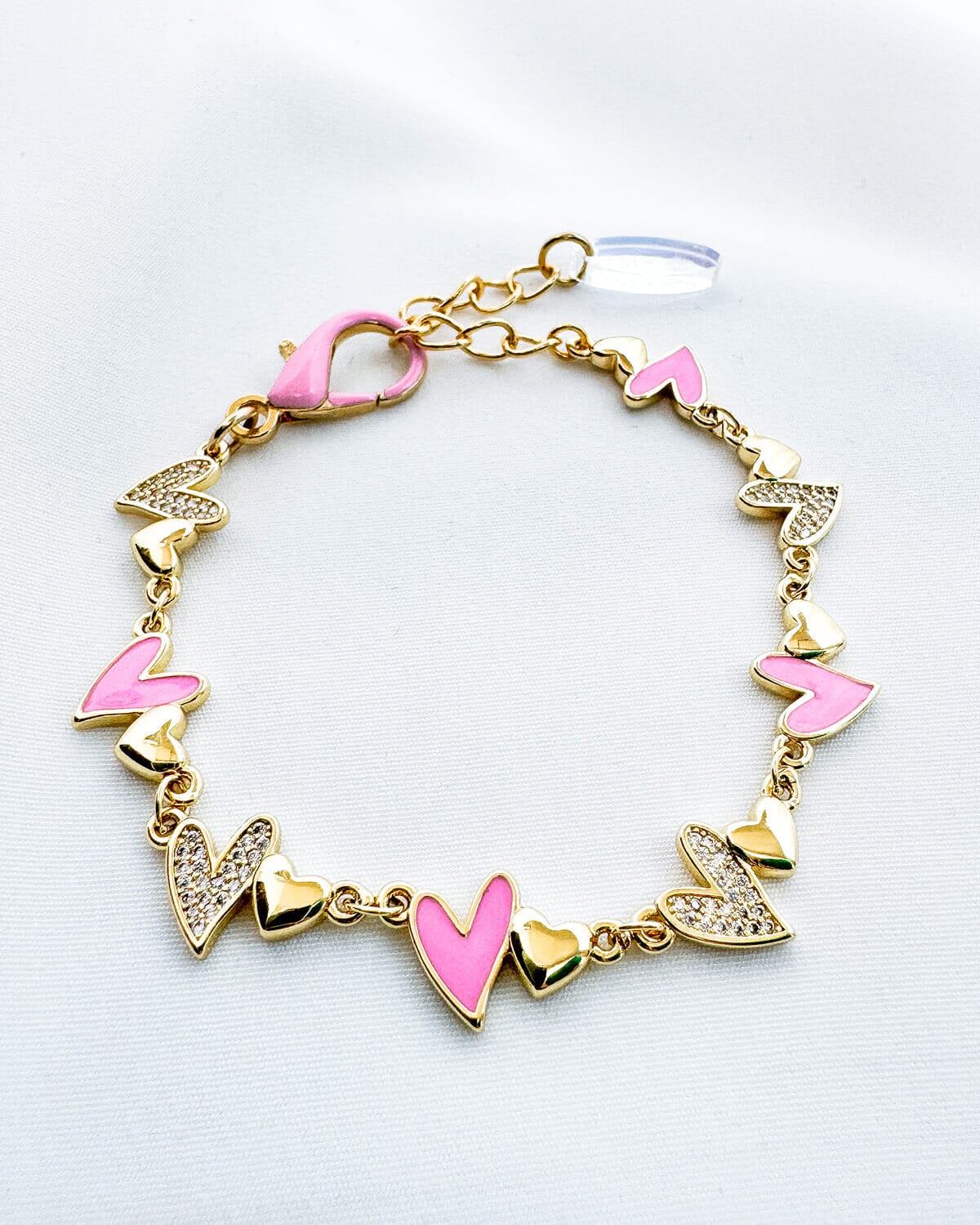 Pink & Pavé Sweetheart Bracelet Bracelets ISLY NYC - SIFS - D1 