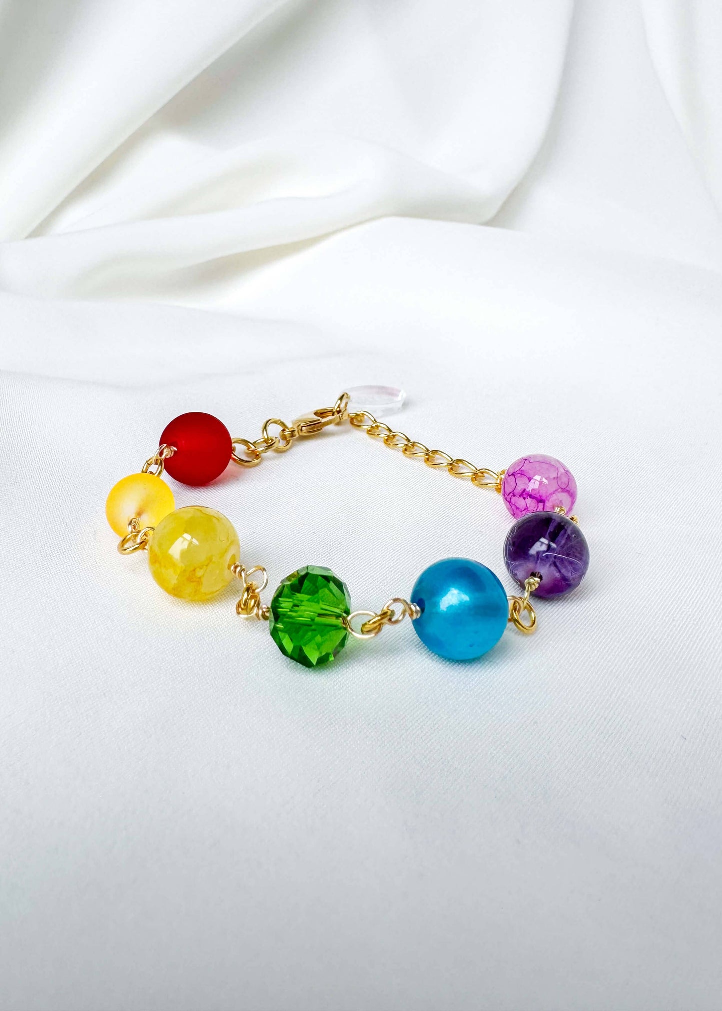 Rainbow Bead Bracelet Bracelets ISLYNYC 