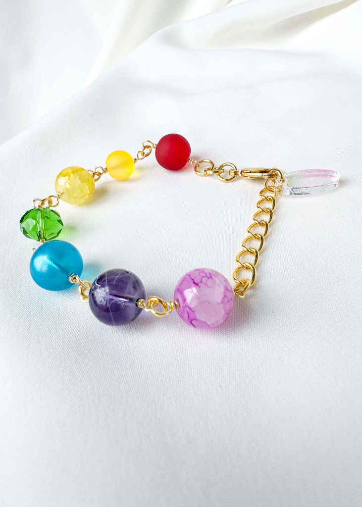 Rainbow Bead Bracelet Bracelets ISLYNYC 