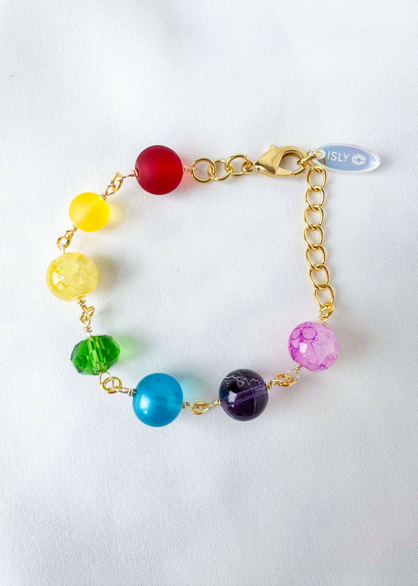 Rainbow Bead Bracelet Bracelets ISLYNYC 