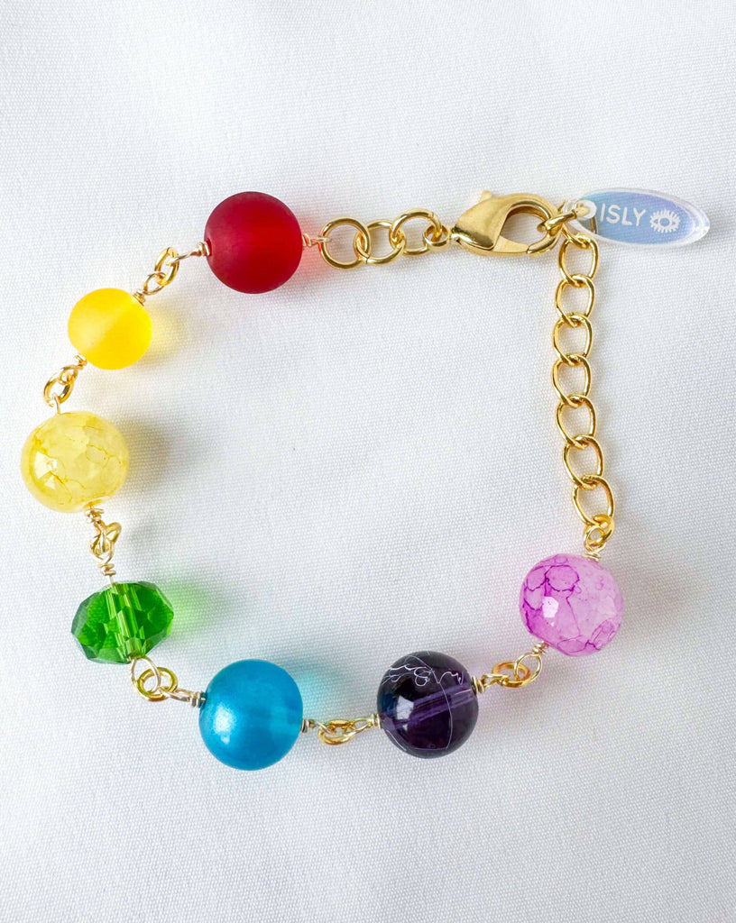 Rainbow Bead Bracelet Bracelets ISLYNYC 