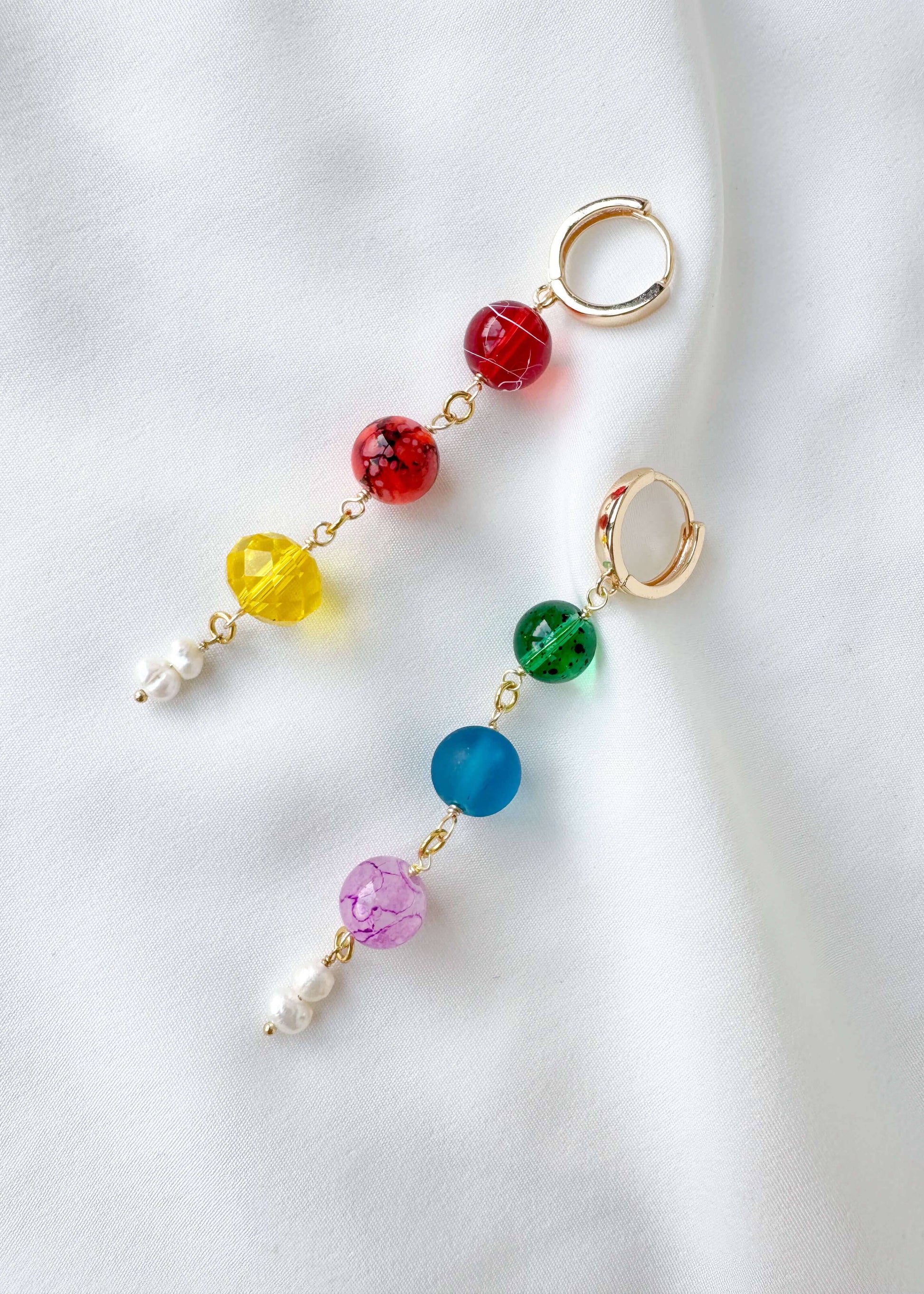 Rainbow Bead Earrings Earrings ISLYNYC 