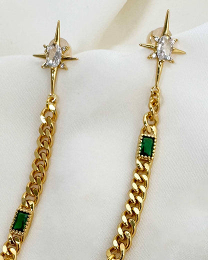 Renee Earrings - Green Earrings ISLY NYC