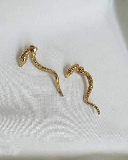 Snake Threader Earrings - Gold Earrings ISLYcurated