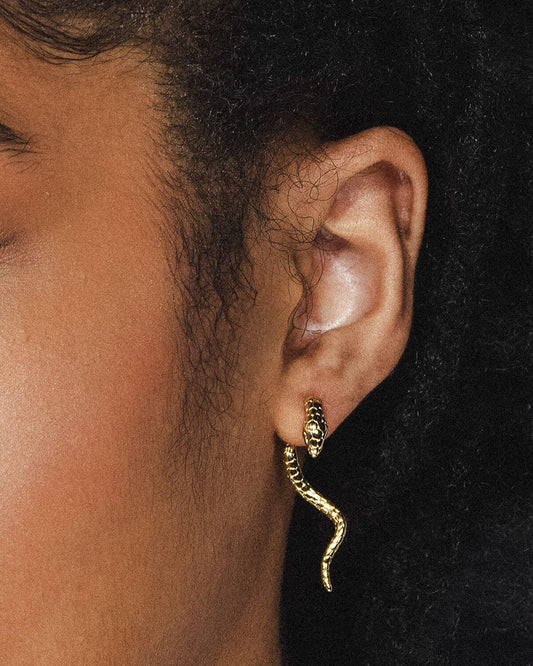 Snake Threader Earrings - Gold Earrings ISLYcurated