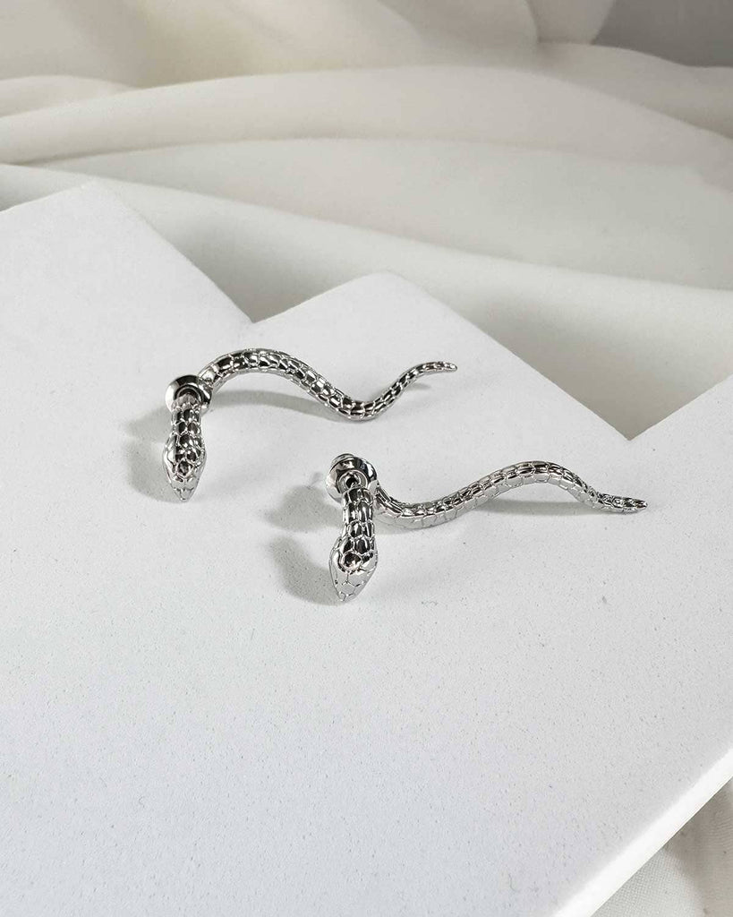 Snake Threader Earrings - White Gold Earrings ISLYcurated