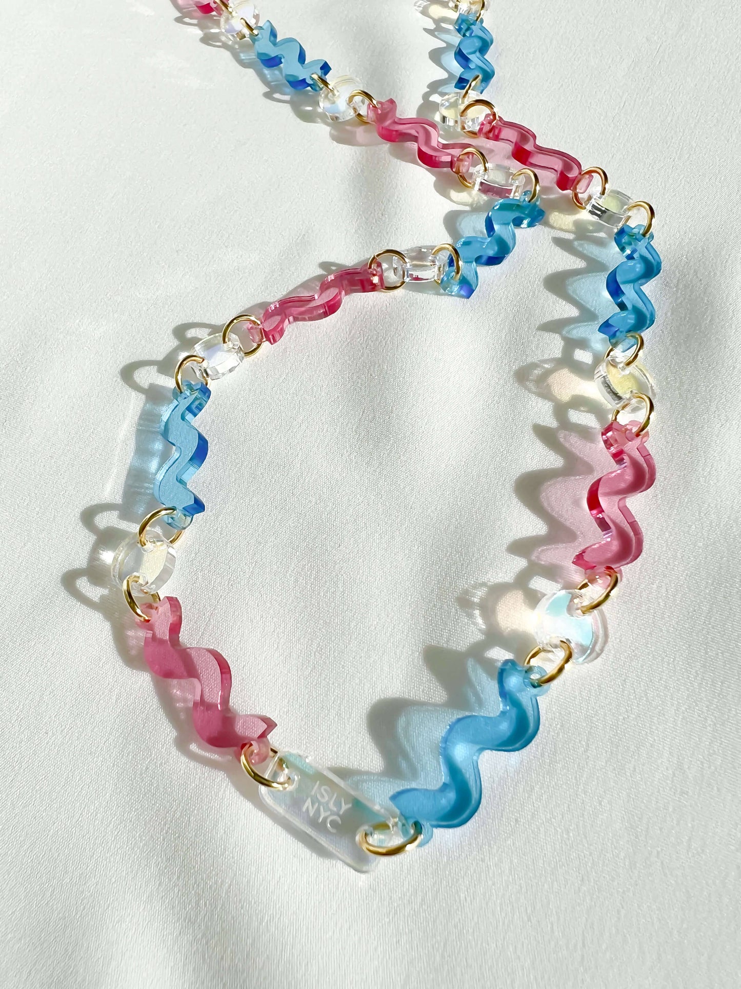 Squiggle Lanyard - Trans Pride Lanyards ISLYNYC 