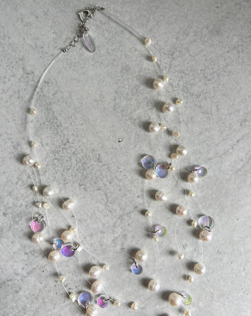 Bubble Pearl Illusion Necklace Necklaces ISLYNYC 