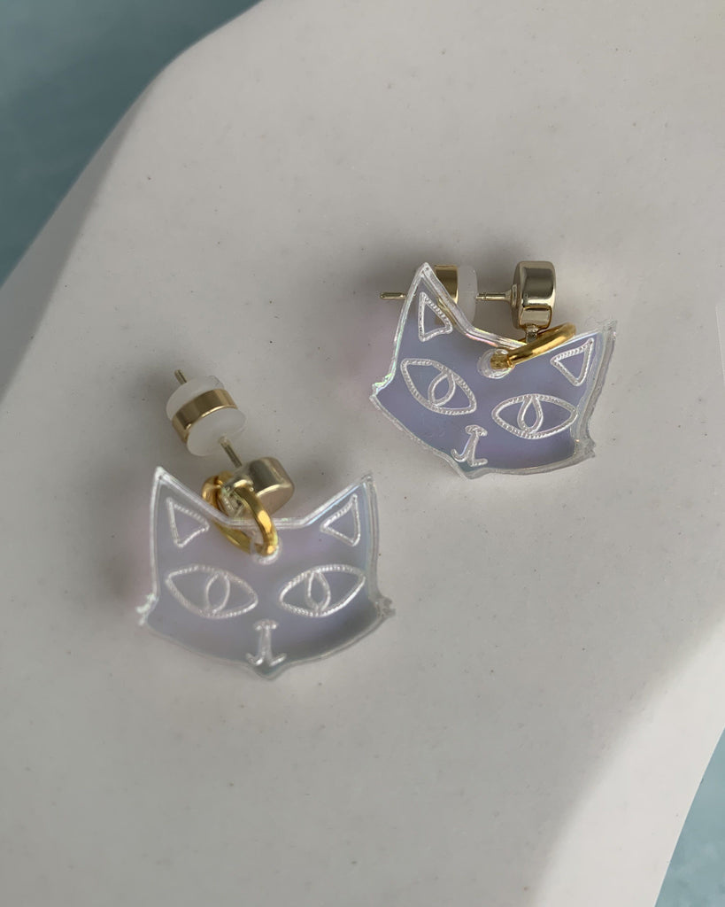 Cat Charm Earrings Earrings ISLYNYC 