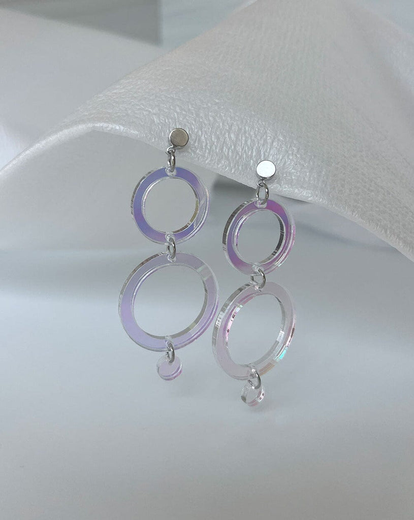 Chelsea Earrings - Iridescent/Silver Earrings ISLYNYC 