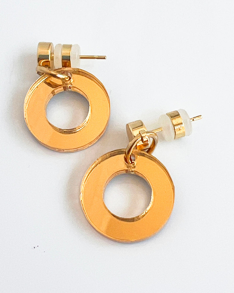 Diet Donut Charm Earrings - Gold Earrings ISLYNYC 