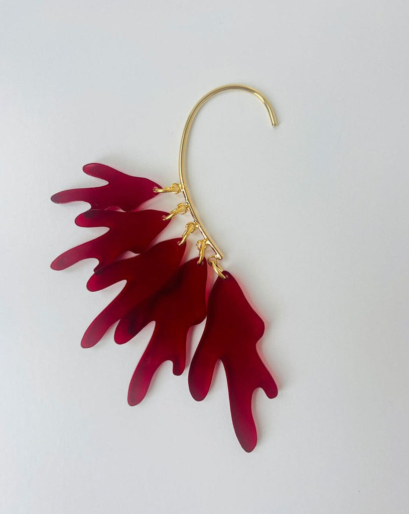 Drip Ear Hook - Blood Red Earrings ISLYNYC 