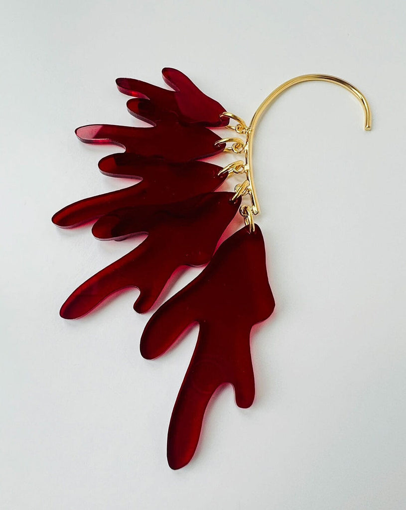 Drip Ear Hook - Blood Red Earrings ISLYNYC 