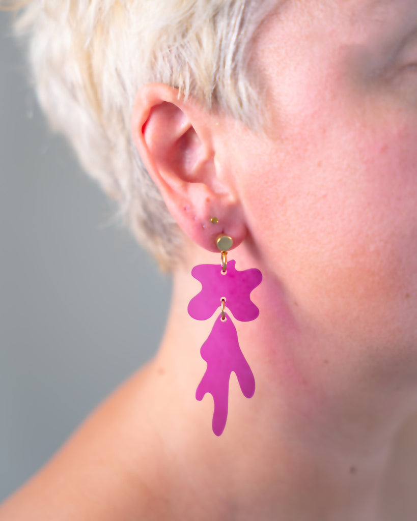 Drip Earrings - Purple Earrings ISLYNYC 