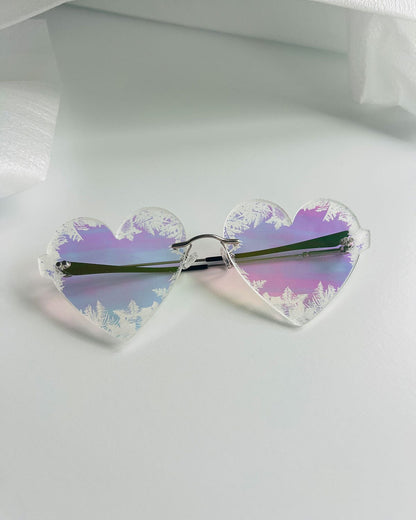 Frozen Heart Glasses - Iridescent Glasses ISLYNYC